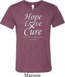Lung Cancer Tee Hope Love Cure Tri Blend V-neck