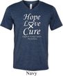 Lung Cancer Tee Hope Love Cure Tri Blend V-neck