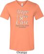 Lung Cancer Tee Hope Love Cure Tri Blend V-neck