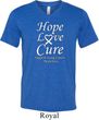 Lung Cancer Tee Hope Love Cure Tri Blend V-neck