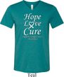 Lung Cancer Tee Hope Love Cure Tri Blend V-neck