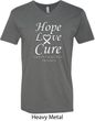 Lung Cancer Tee Hope Love Cure V-neck