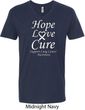 Lung Cancer Tee Hope Love Cure V-neck