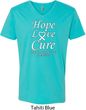 Lung Cancer Tee Hope Love Cure V-neck