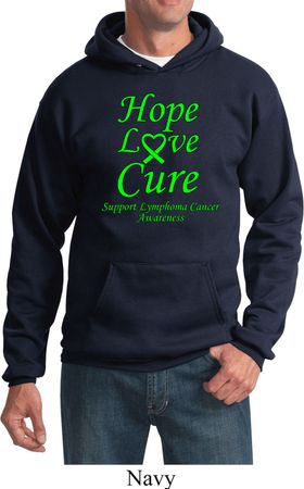 Lymphoma Cancer Awareness Hope Love Cure Hoodie