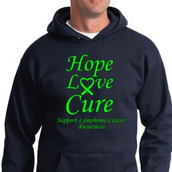 Lymphoma Cancer Awareness Hope Love Cure Hoodie