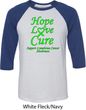 Lymphoma Cancer Awareness Hope Love Cure Raglan Shirt