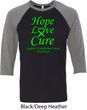 Lymphoma Cancer Awareness Hope Love Cure Raglan Shirt