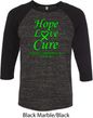 Lymphoma Cancer Awareness Hope Love Cure Raglan Shirt