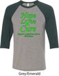 Lymphoma Cancer Awareness Hope Love Cure Raglan Shirt