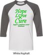 Lymphoma Cancer Awareness Hope Love Cure Raglan Shirt