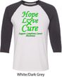 Lymphoma Cancer Awareness Hope Love Cure Raglan Shirt