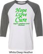 Lymphoma Cancer Awareness Hope Love Cure Raglan Shirt