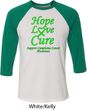 Lymphoma Cancer Awareness Hope Love Cure Raglan Shirt