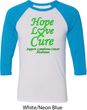 Lymphoma Cancer Awareness Hope Love Cure Raglan Shirt