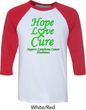 Lymphoma Cancer Awareness Hope Love Cure Raglan Shirt