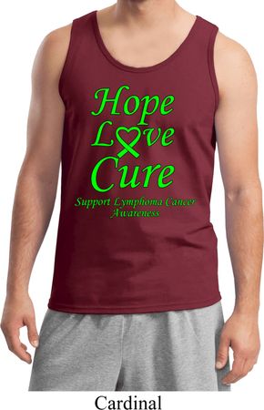 Lymphoma Cancer Awareness Hope Love Cure Tank Top