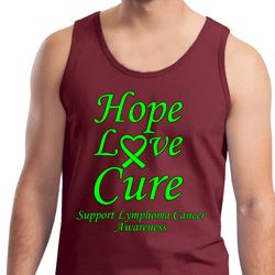 Lymphoma Cancer Awareness Hope Love Cure Tank Top