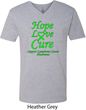 Lymphoma Cancer Awareness Hope Love Cure V-neck