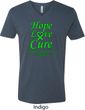 Lymphoma Cancer Awareness Hope Love Cure V-neck