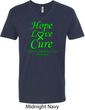 Lymphoma Cancer Awareness Hope Love Cure V-neck