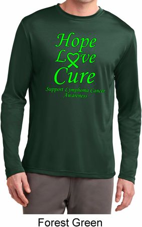 Lymphoma Cancer Hope Love Cure Dry Wicking Long Sleeve
