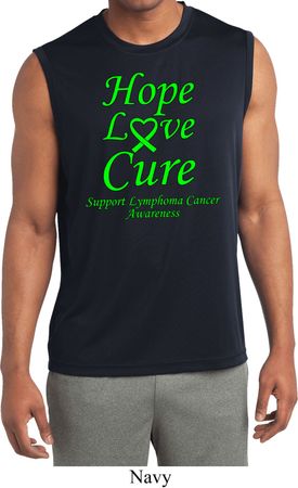Lymphoma Cancer Hope Love Cure Dry Wicking Sleeveless Shirt