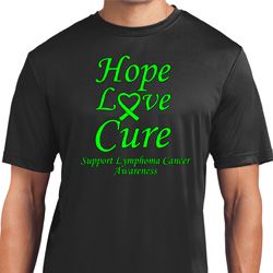 Lymphoma Cancer Hope Love Cure Dry Wicking T-shirt