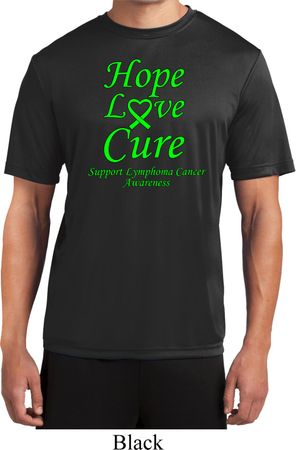 Lymphoma Cancer Hope Love Cure Dry Wicking T-shirt