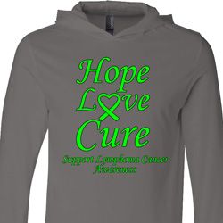 Lymphoma Cancer Hope Love Cure Lightweight Hoodie