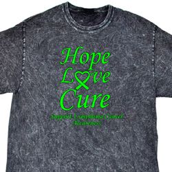 Lymphoma Cancer Hope Love Cure Mineral Tie Dye T-shirt
