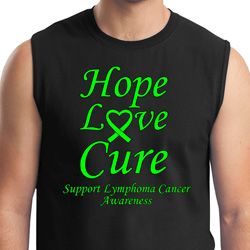 Lymphoma Cancer Hope Love Cure Muscle Shirt