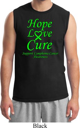 Lymphoma Cancer Hope Love Cure Muscle Shirt