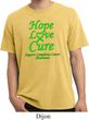 Lymphoma Cancer Hope Love Cure Pigment Dyed T-shirt