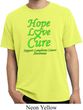 Lymphoma Cancer Hope Love Cure Pigment Dyed T-shirt