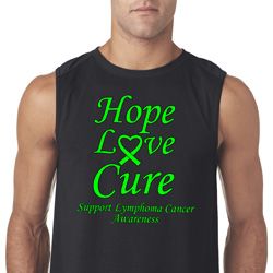 Lymphoma Cancer Hope Love Cure Sleeveless Shirt
