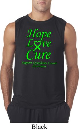 Lymphoma Cancer Hope Love Cure Sleeveless Shirt