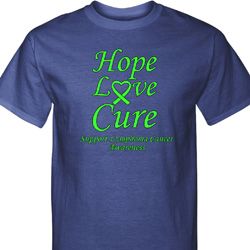 Lymphoma Cancer Hope Love Cure Tall T-shirt