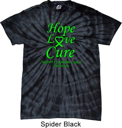 Lymphoma Cancer Hope Love Cure Tie Dye T-shirt