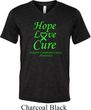 Lymphoma Cancer Hope Love Cure Tri Blend V-neck