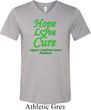 Lymphoma Cancer Hope Love Cure Tri Blend V-neck