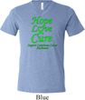 Lymphoma Cancer Hope Love Cure Tri Blend V-neck