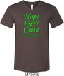 Lymphoma Cancer Hope Love Cure Tri Blend V-neck