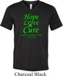 Lymphoma Cancer Hope Love Cure Tri Blend V-neck
