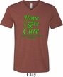 Lymphoma Cancer Hope Love Cure Tri Blend V-neck