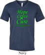 Lymphoma Cancer Hope Love Cure Tri Blend V-neck