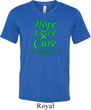 Lymphoma Cancer Hope Love Cure Tri Blend V-neck
