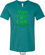 Lymphoma Cancer Hope Love Cure Tri Blend V-neck