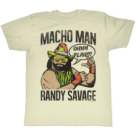Macho Man Shirt Cartoon Picture Natural T-Shirt