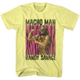 Macho Man Shirt Flexing Yellow T-Shirt